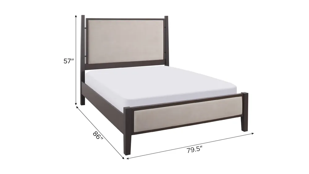 Bainbridge Upholstered Panel Bed Dimensions