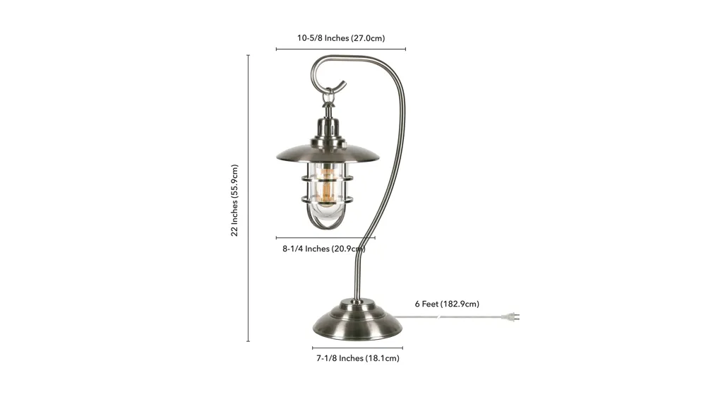 Darwin Nautical Lantern Lamp Dimensions