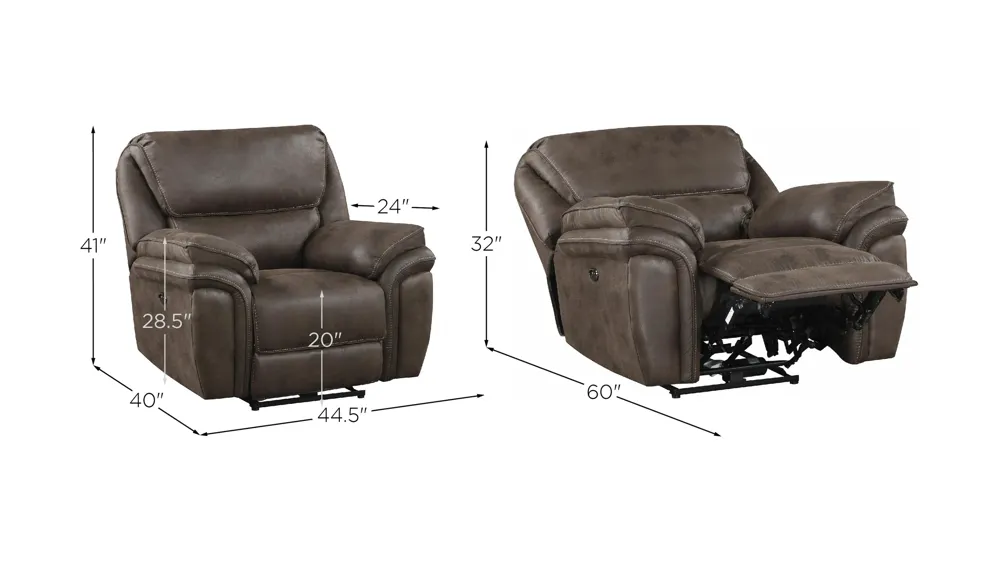 Cassiopeia Power Reclining Chair Dimensions