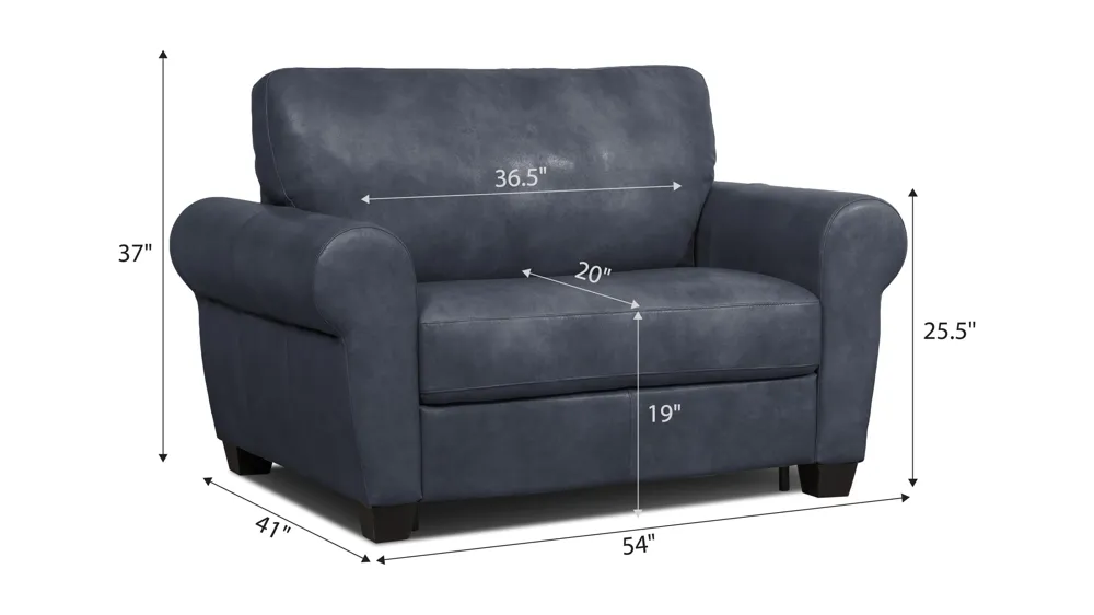 Calabria Leather Twin Sleeper Dimensions