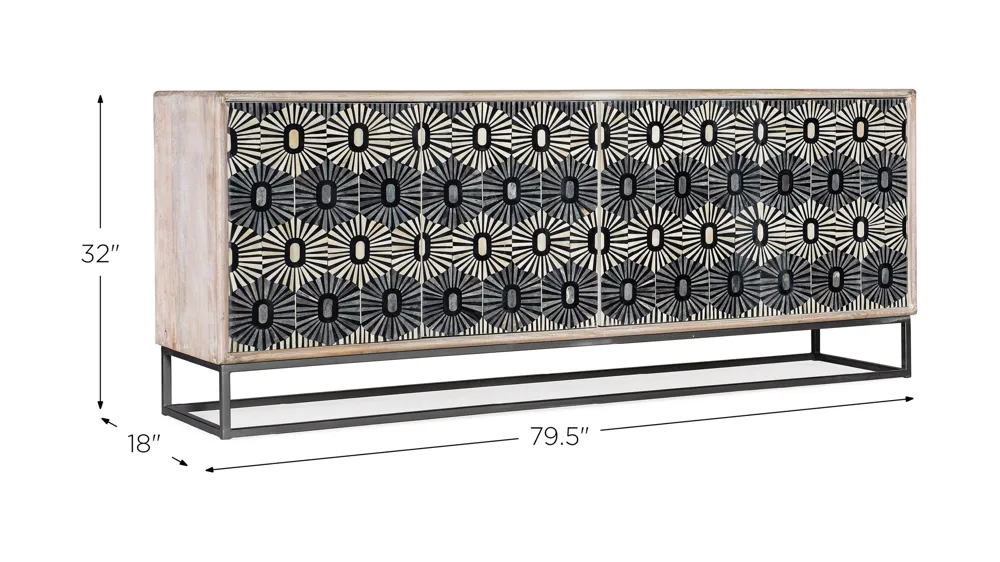 Melange Whitmore Four Door Credenza Dimensions
