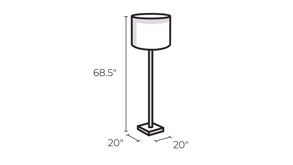 Brazoria Floor Lamp Dimensions
