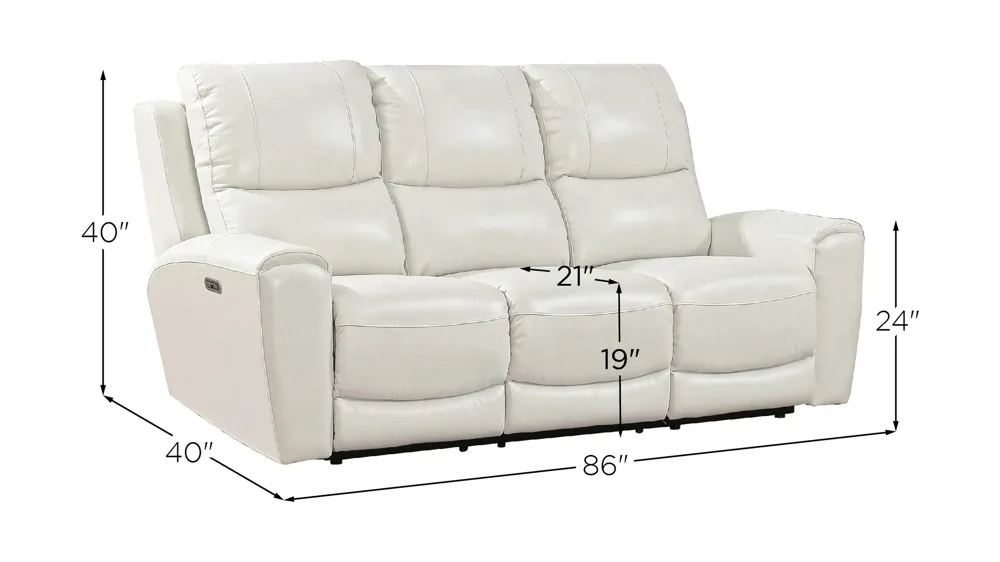 Laurel Power Reclining Sofa Dimensions