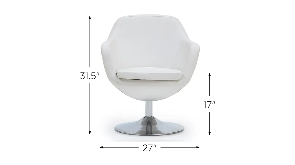 Caisson Swivel Accent Chair (Set of 2) Dimensions
