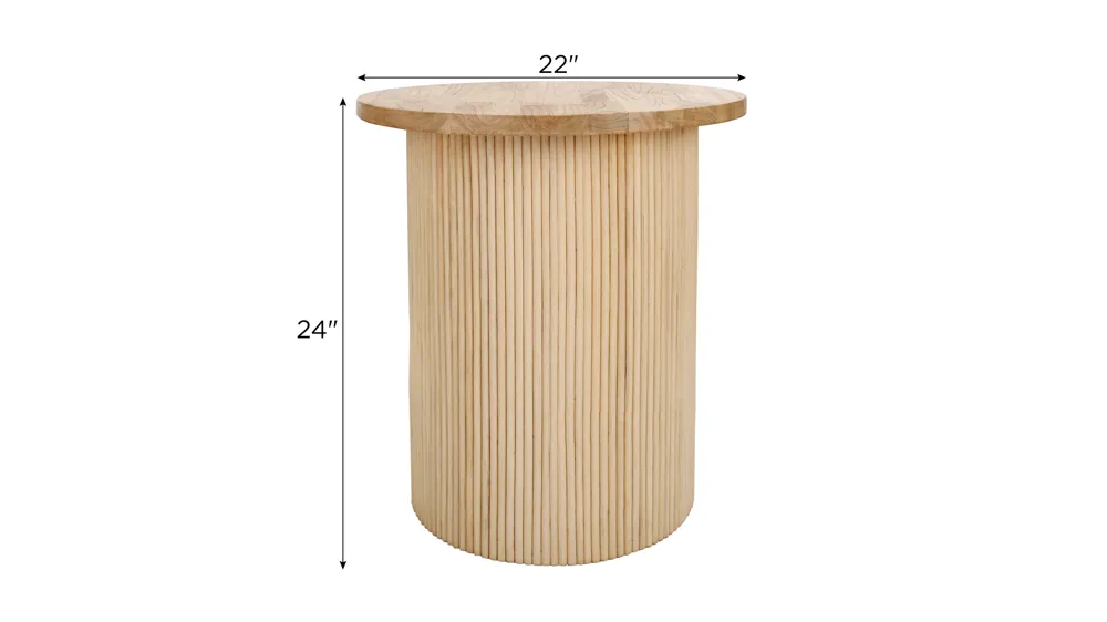 Kiefer Rattan End Table Dimensions