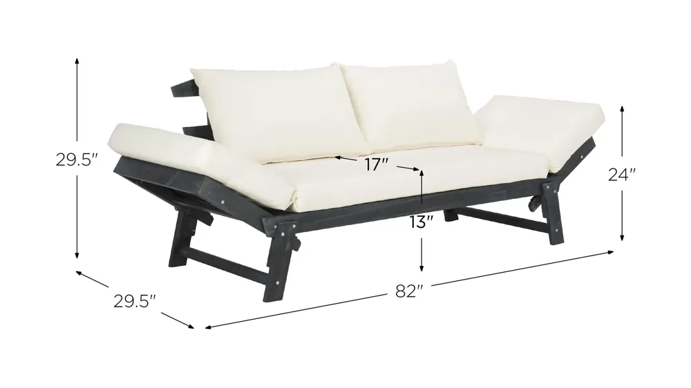 Vesta Modern Contemporary Daybed Dimensions