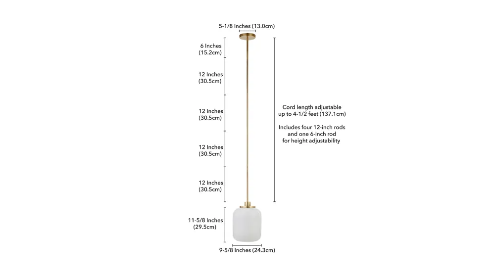 Beaufort Pendant Dimensions