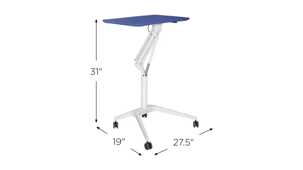Enola Adjustable Mobile Desk Dimensions