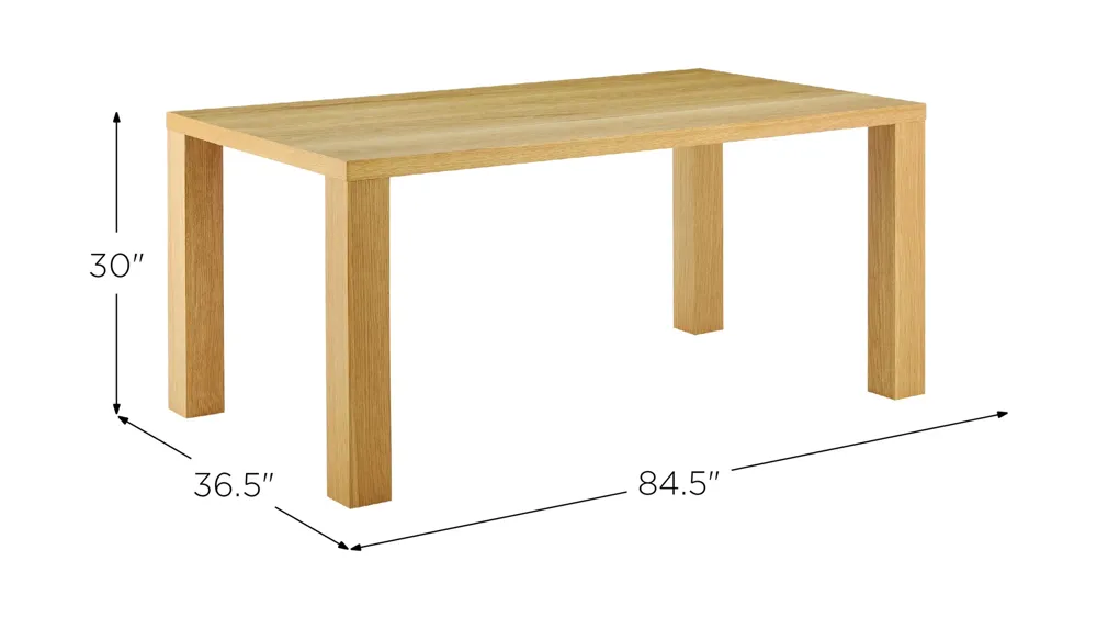 Abby 84" Rectangle Table Dimensions