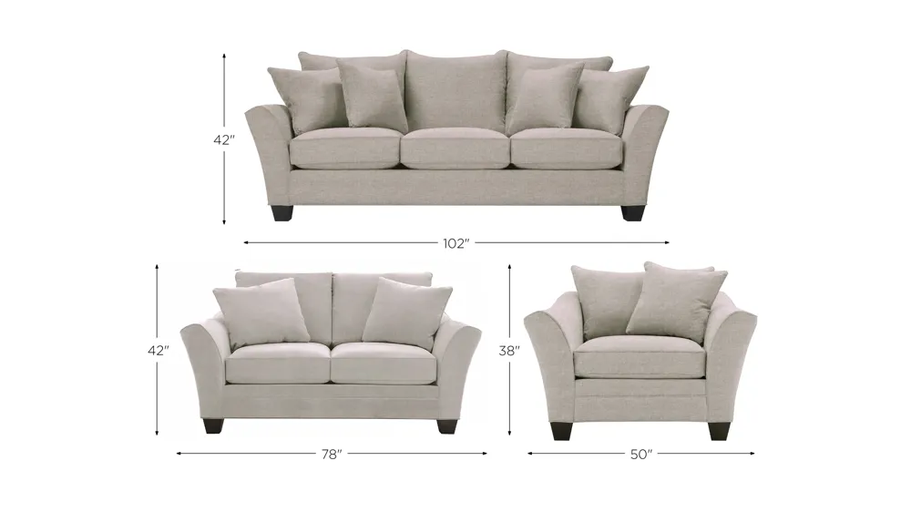 Briarwood Living Room Set Dimensions