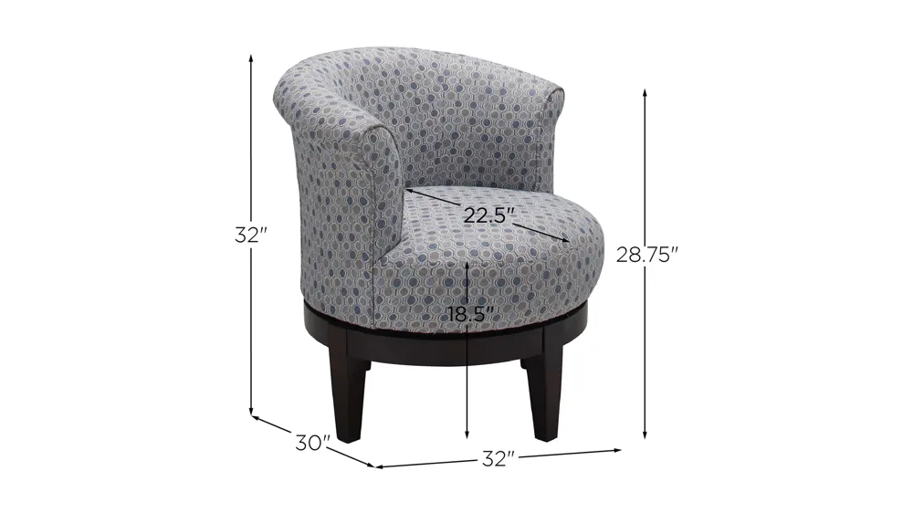 Naffy Swivel Chair Dimensions