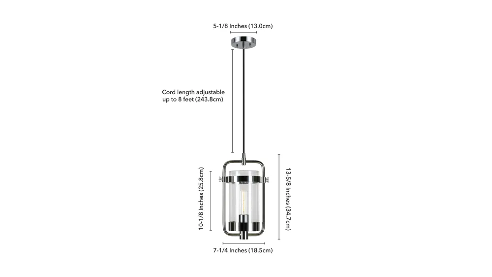 Albini Industrial Pendant Dimensions