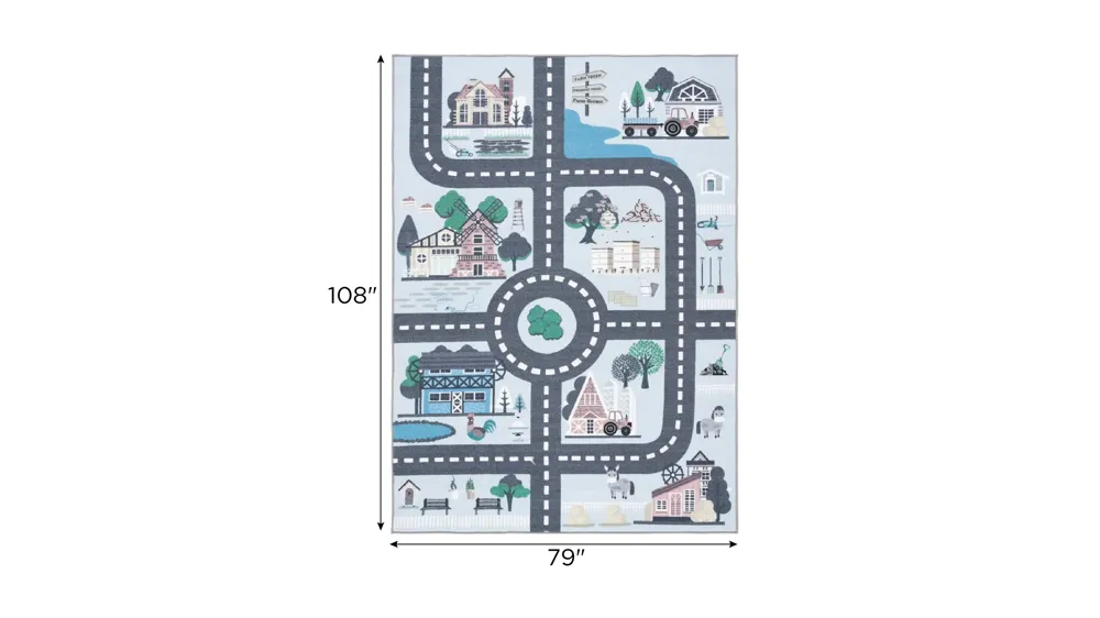 Masonville Kids' Playhouse Rug Dimensions
