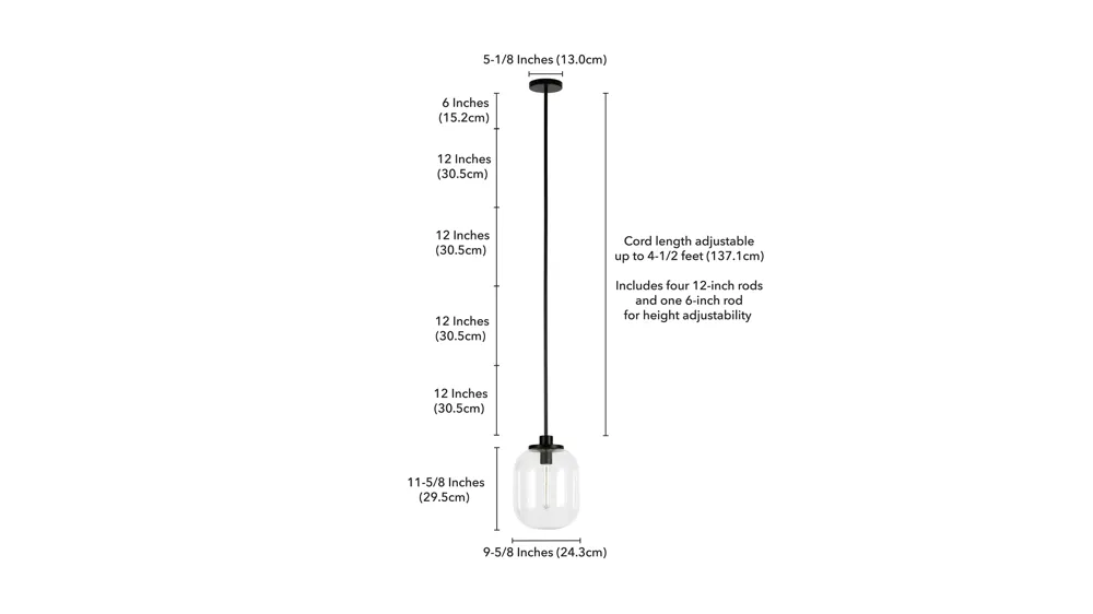 Beaufort Pendant Dimensions