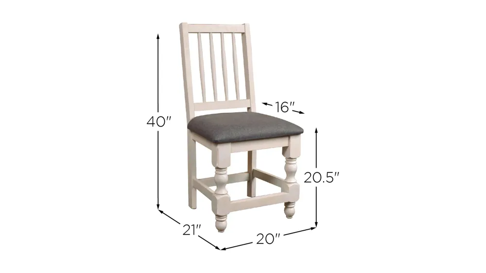 Rustic French Dining Chairs Set of 2 Dimensions