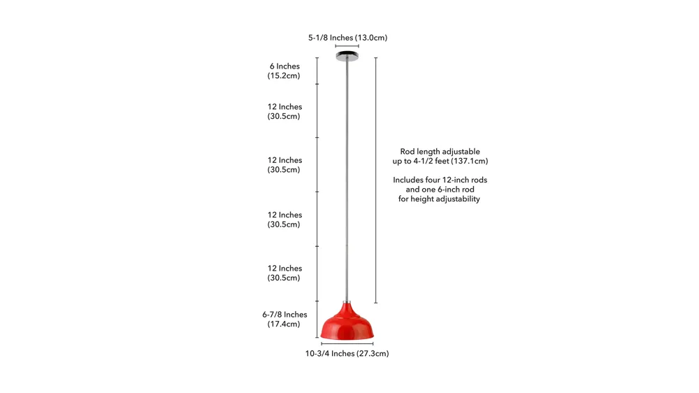 Regan Pendant Dimensions