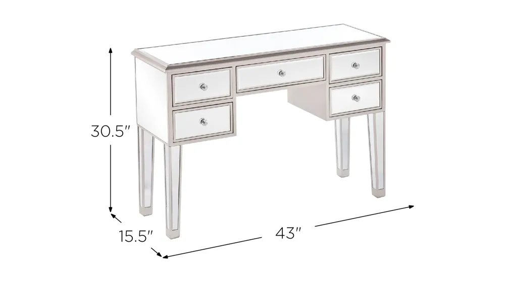 Halsey Mirrored Console Table Dimensions