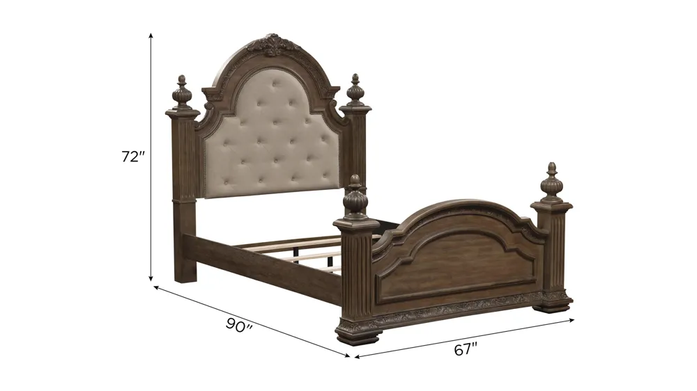 Carlisle Court Upholstered Poster Bed Dimensions
