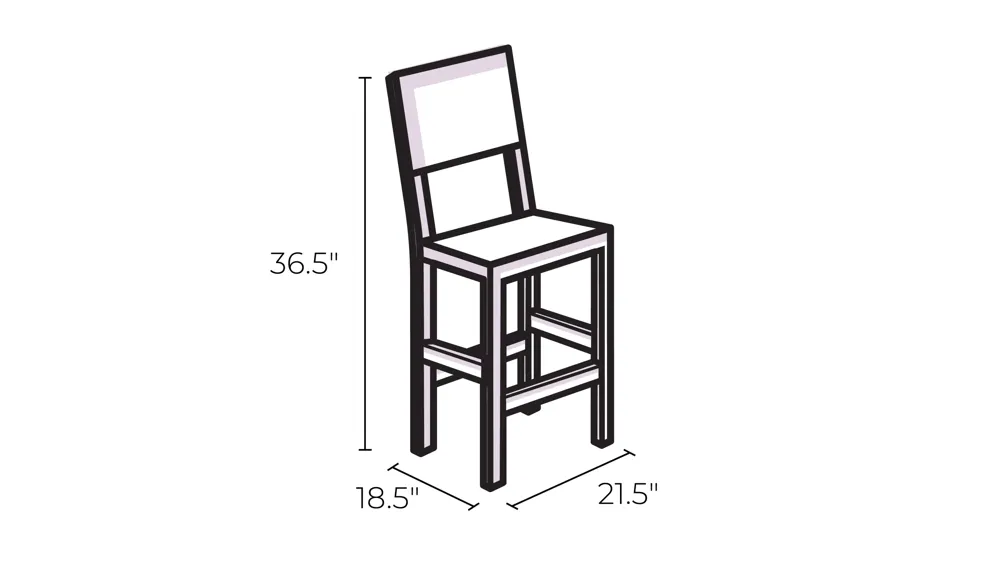 Gianni Counter Stool Dimensions