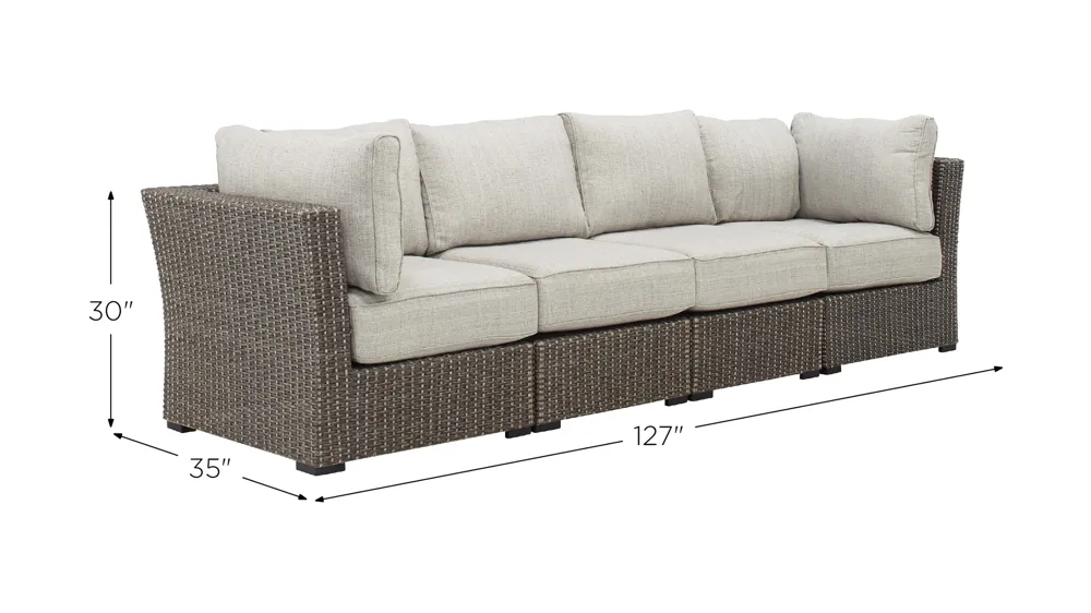 Banyan 4-pc. Sectional Sofa Dimensions