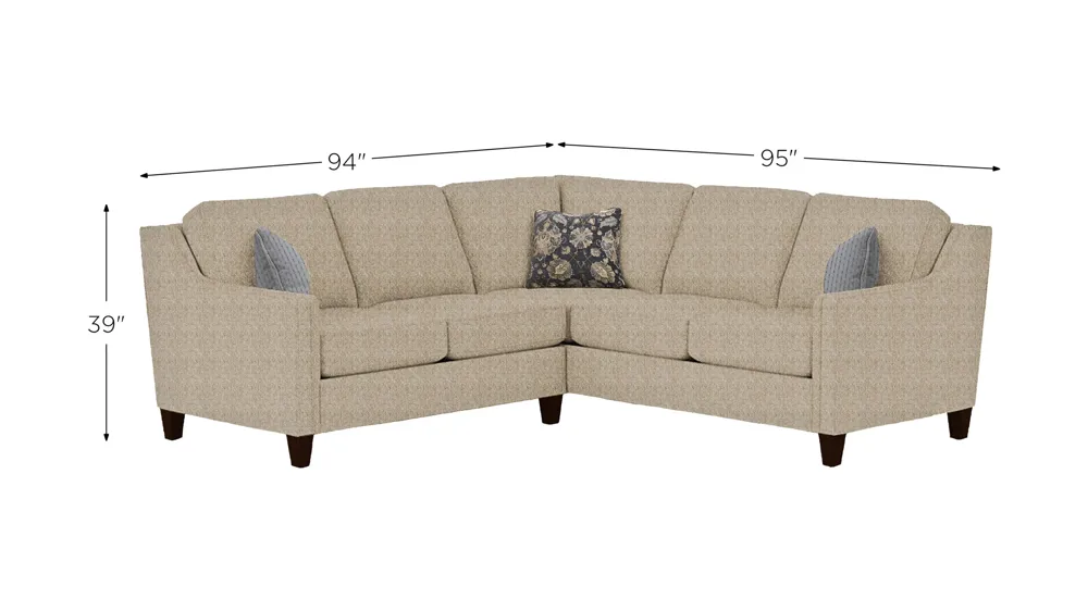 Lawrence 2-pc. Sectional Dimensions