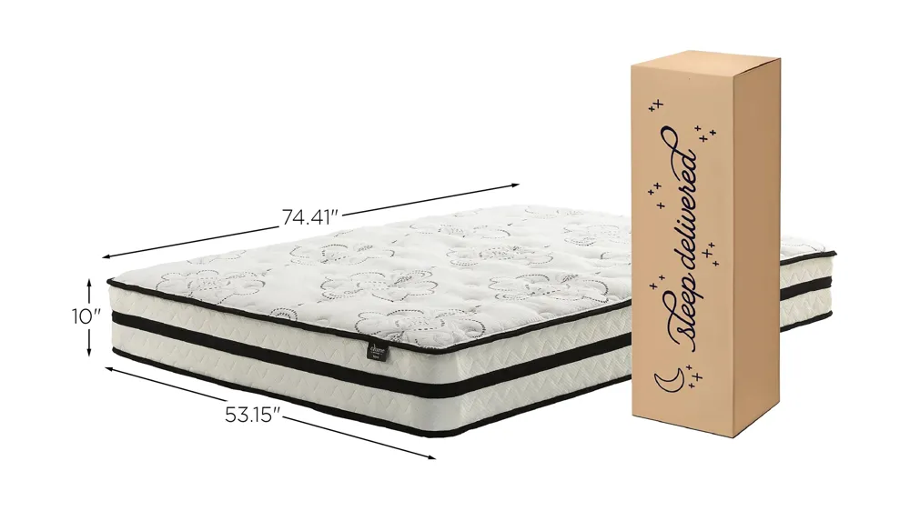 10-Inch Chime Hybrid Firm Mattress in a Box Dimensions