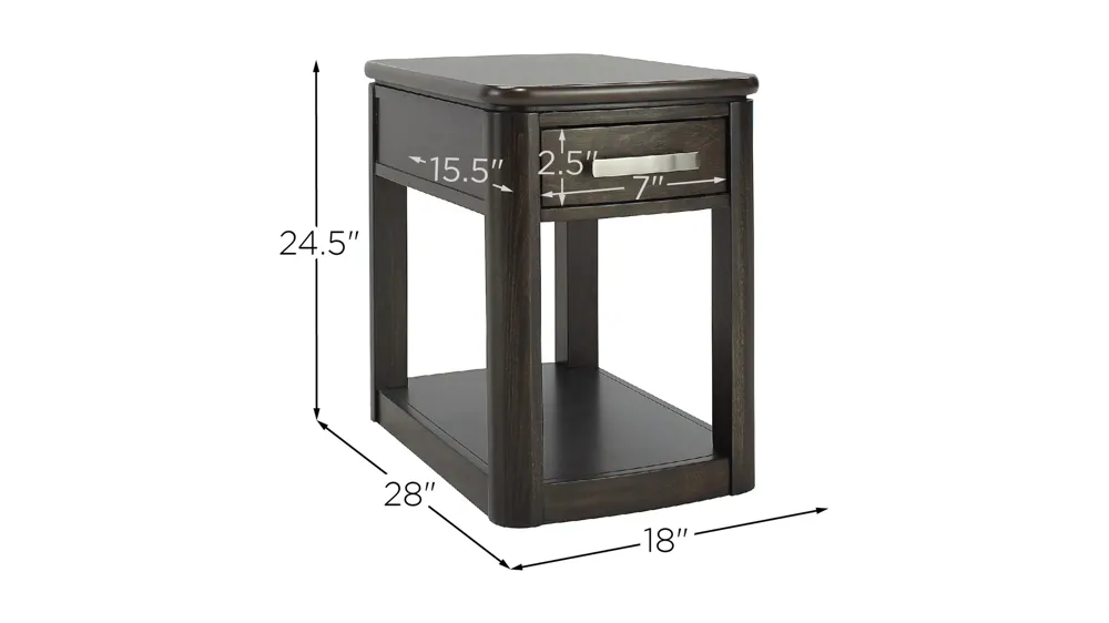 Dimitri Chairside Table Dimensions