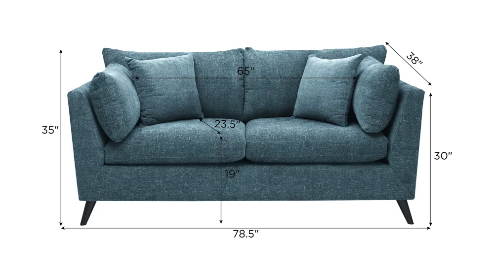 Caruso Loveseat Dimensions