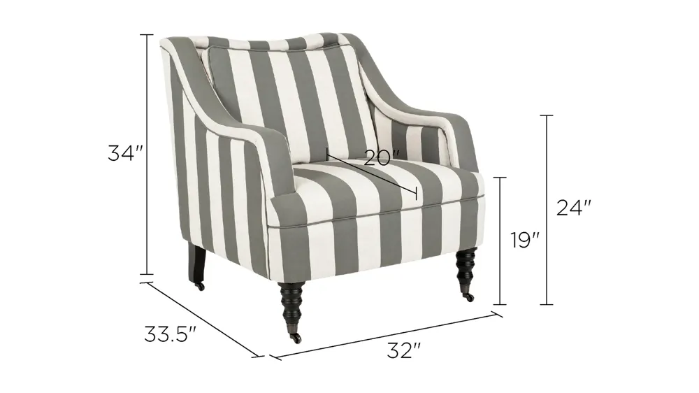 Zane Arm Chair Dimensions