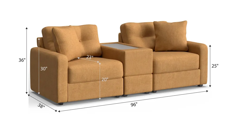 ModularOne 3-pc. Console Loveseat Dimensions
