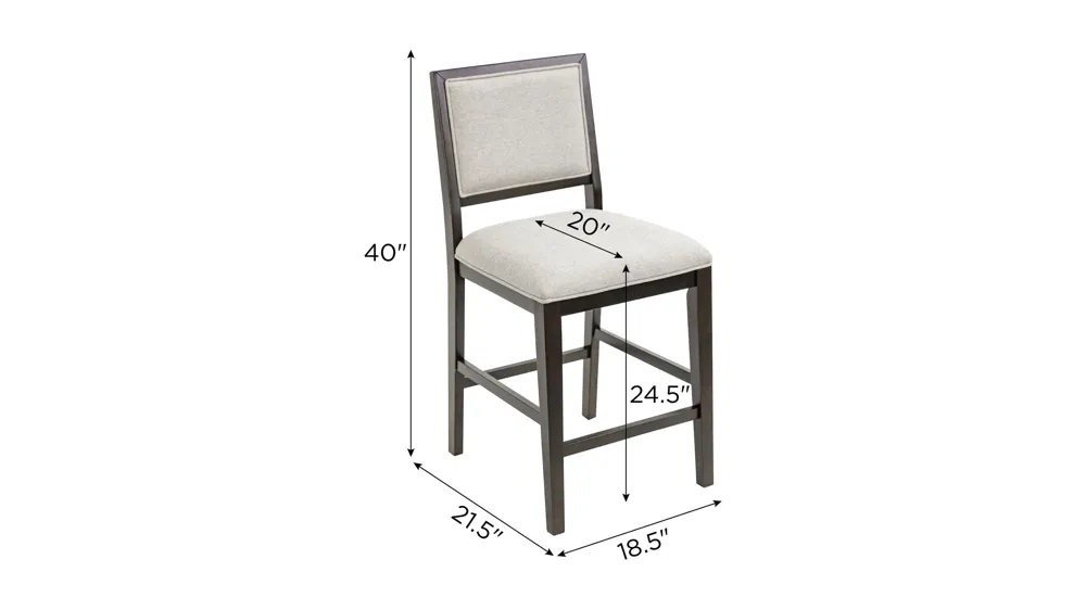 Montclair Counter Height Chair - Set of 2 Dimensions