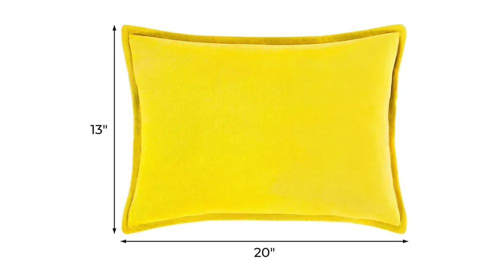 Cotton Velvet 13" x 20" Throw Pillow Dimensions