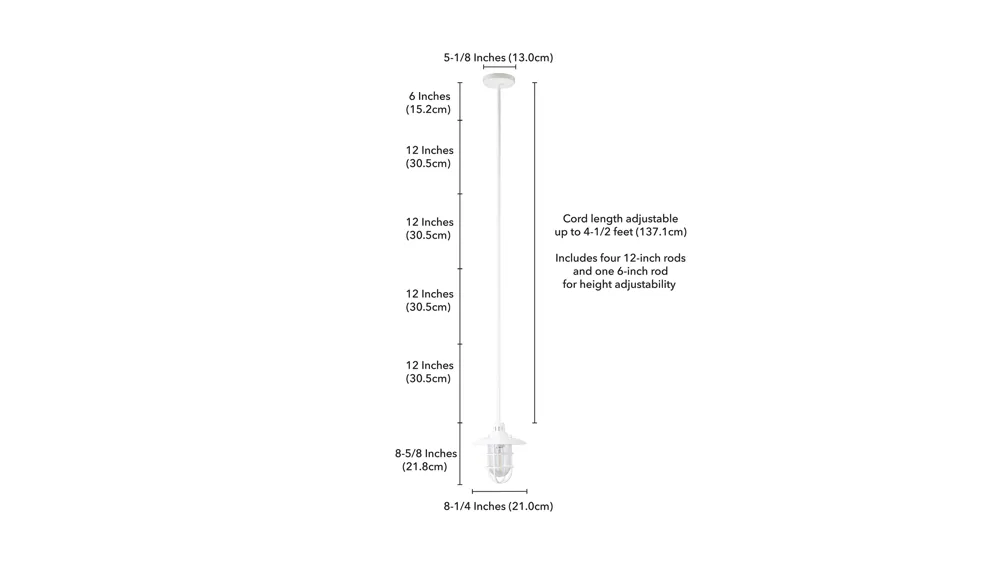 Darwin Pendant Dimensions