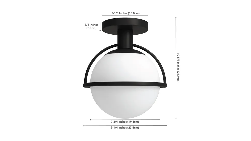 Limbani Semi Flush Mount Dimensions