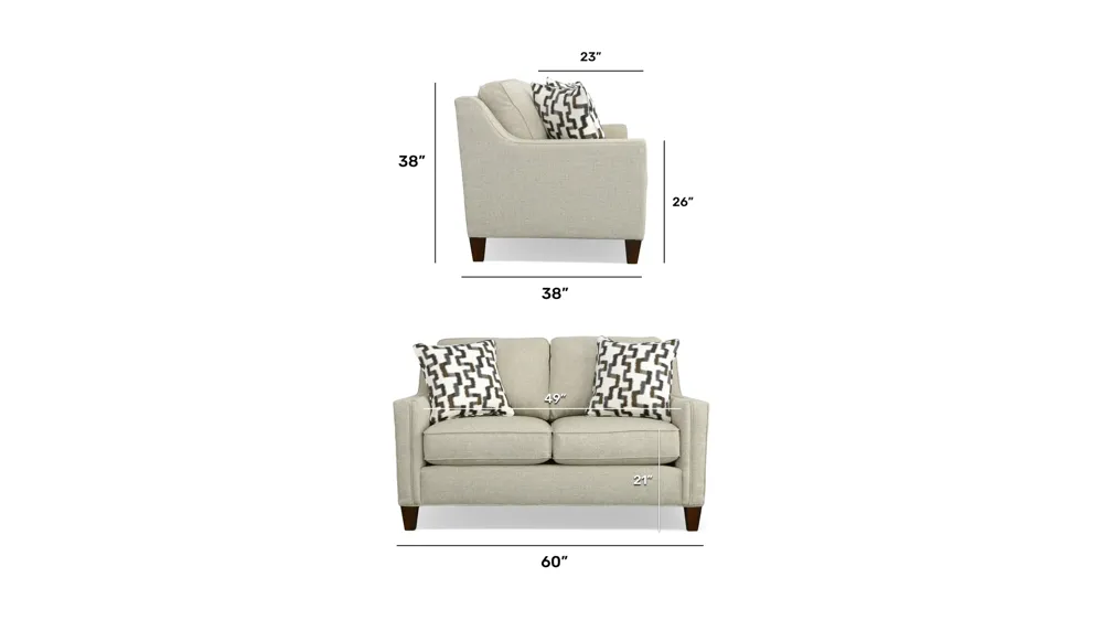 Lawrence Loveseat Dimensions