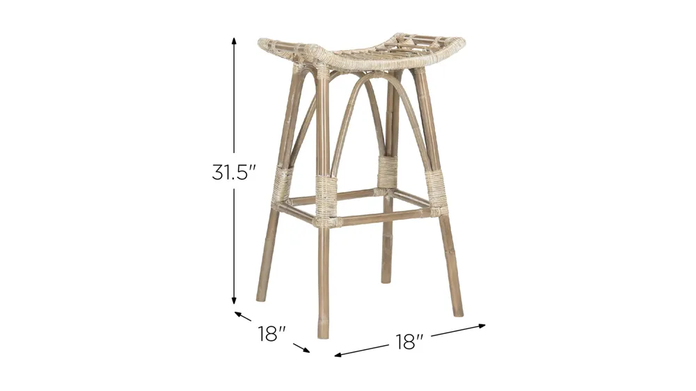 Vernice Rattan Bar Stool Dimensions