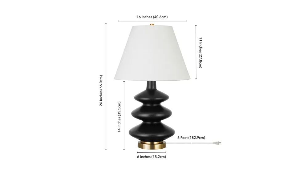 Favero Triple Gourd Table Lamp Dimensions