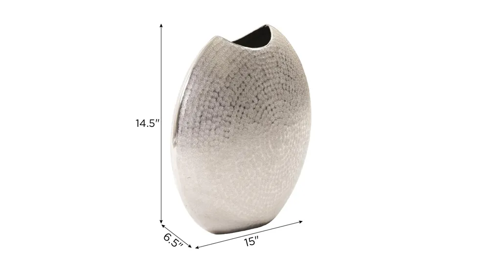 Cobalt Frosted Metal Vase Dimensions