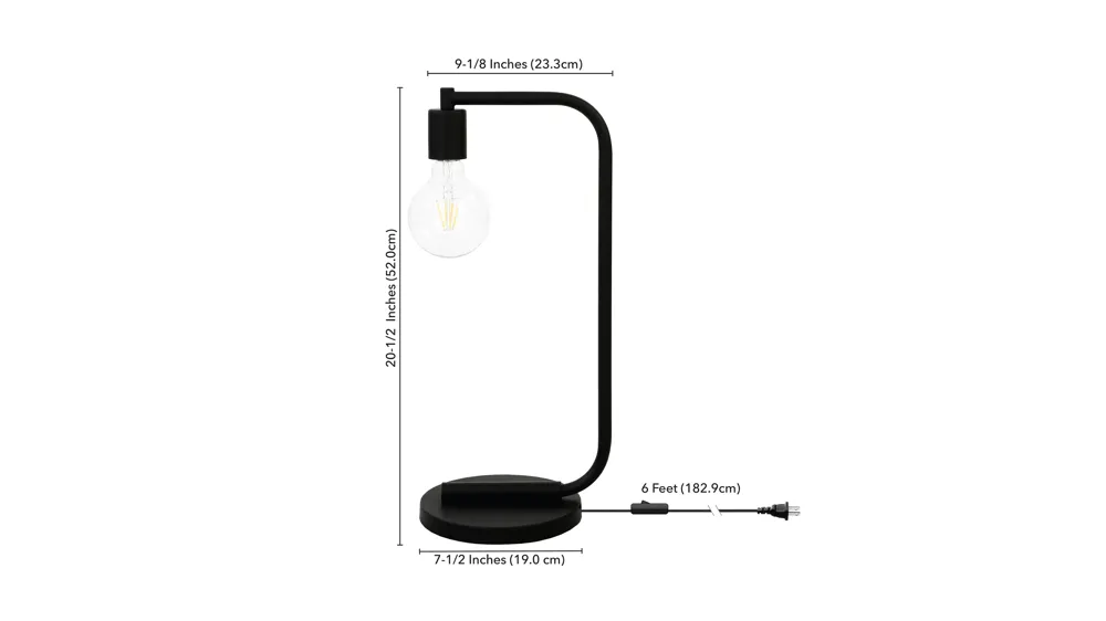 Vernon Arc Table Lamp Dimensions