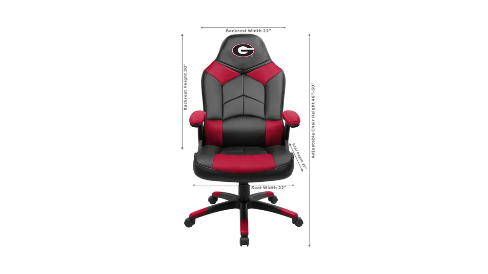 NCAA Faux Leather Oversized Gaming Chair Dimensions