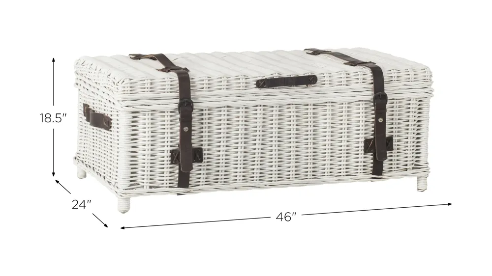 Oren Rattan Coffee Table Trunk Dimensions