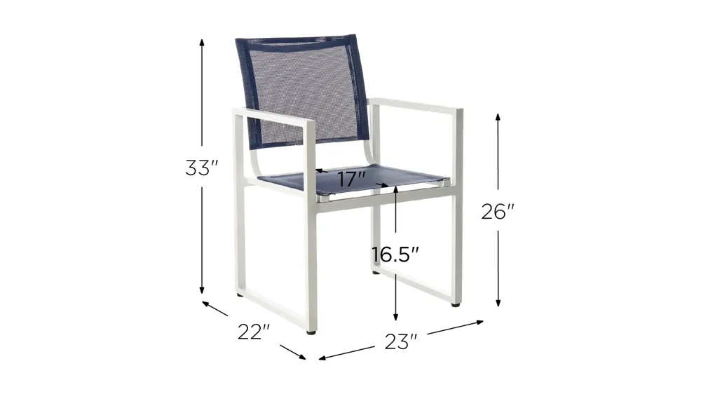 Belmi Stackable Chair Dimensions