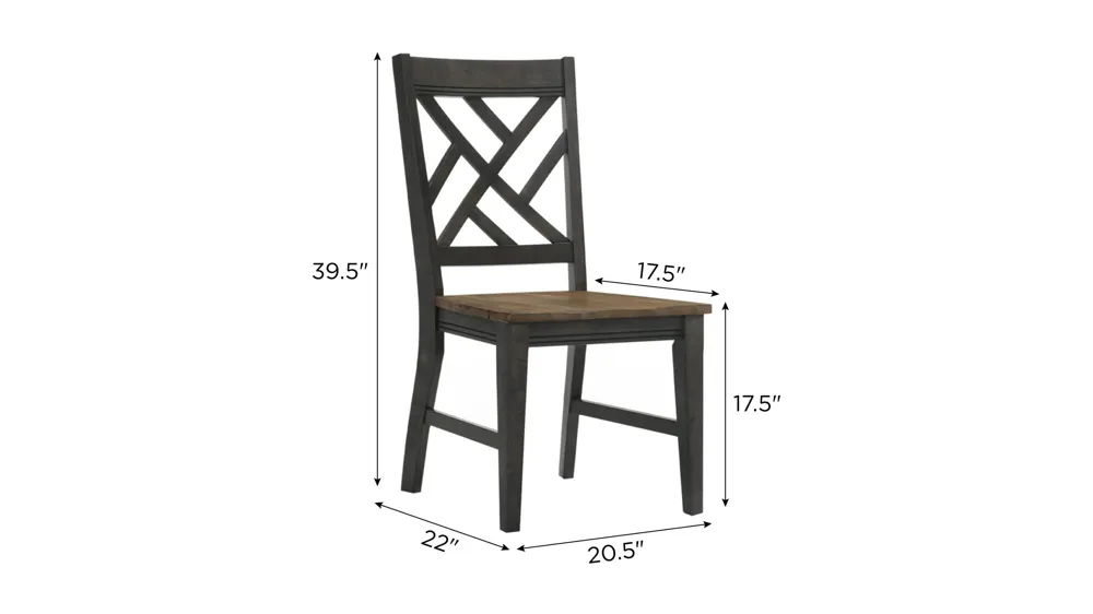 Harper Side Chair- Set of 2 Dimensions