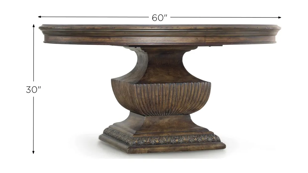 Rhapsody 60in Round Dining Table Dimensions