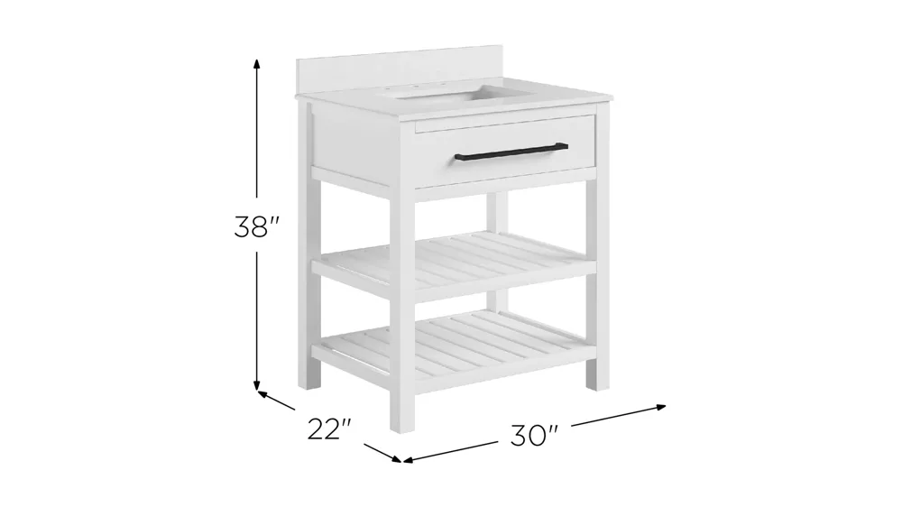 Minneapolis 30" Bathroom Vanity Dimensions