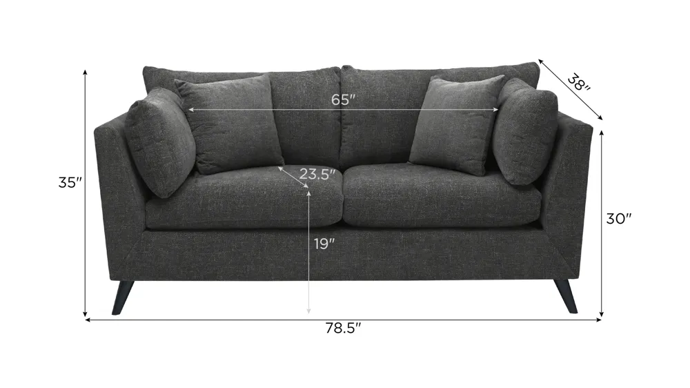Caruso Loveseat Dimensions