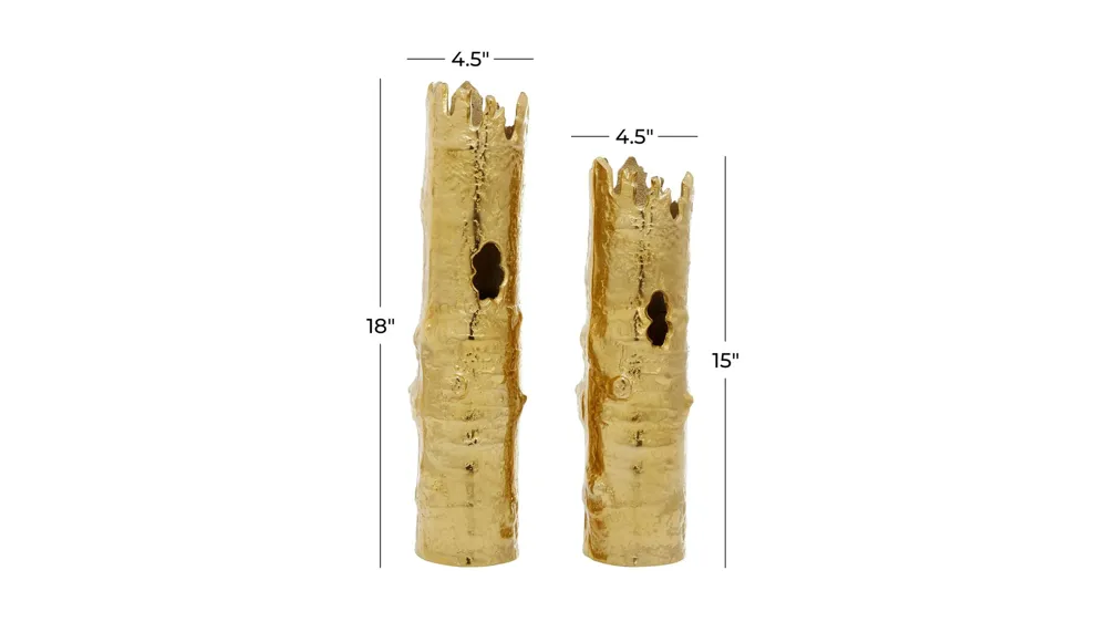 Ivy Collection Schpock Vase Set of 2 Dimensions