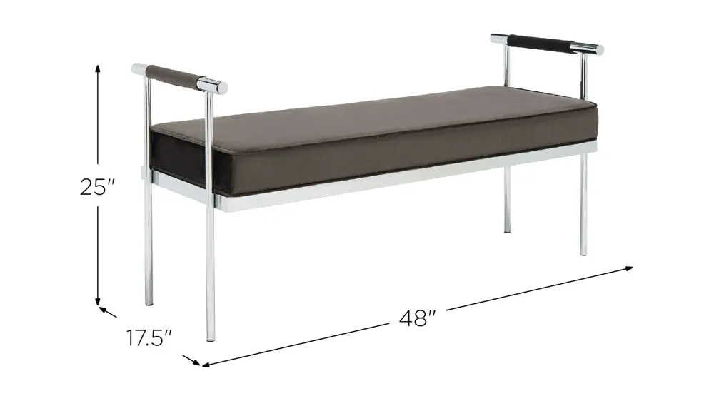 Pim Long Rectangle Bench with Arms Dimensions