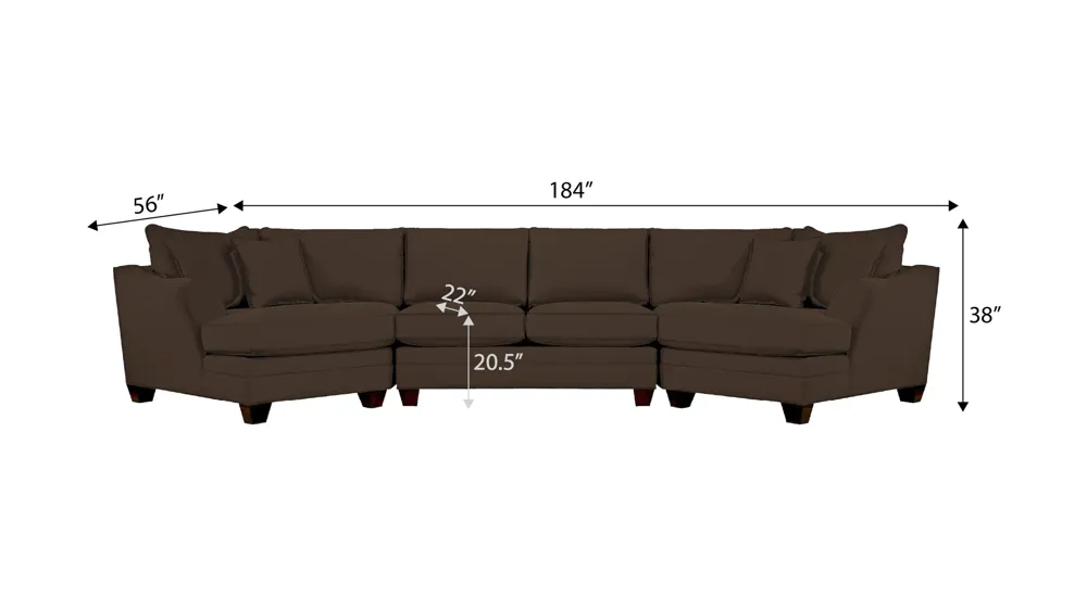 Foresthill 3-pc. Symmetrical Cuddler Sectional Sofa Dimensions