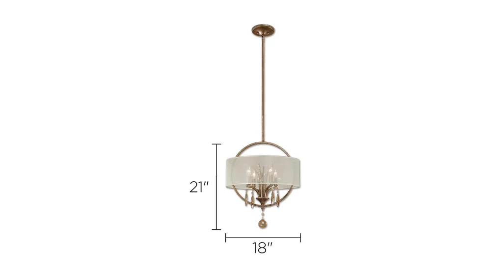 Alenya Fabric Drum Pendant Light Dimensions